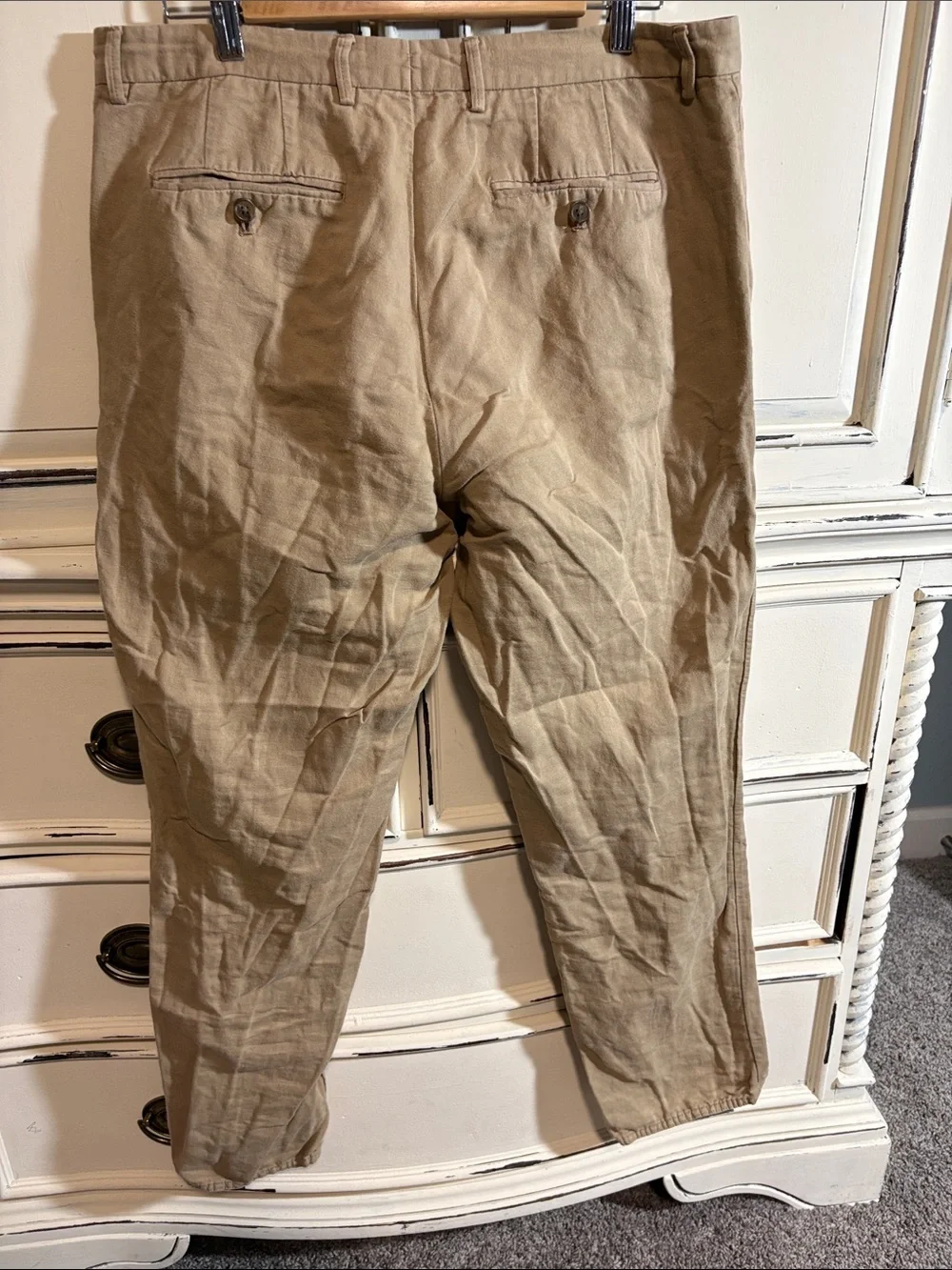 Bloomingdale's Men's Khaki Cotton Chinos - Beige